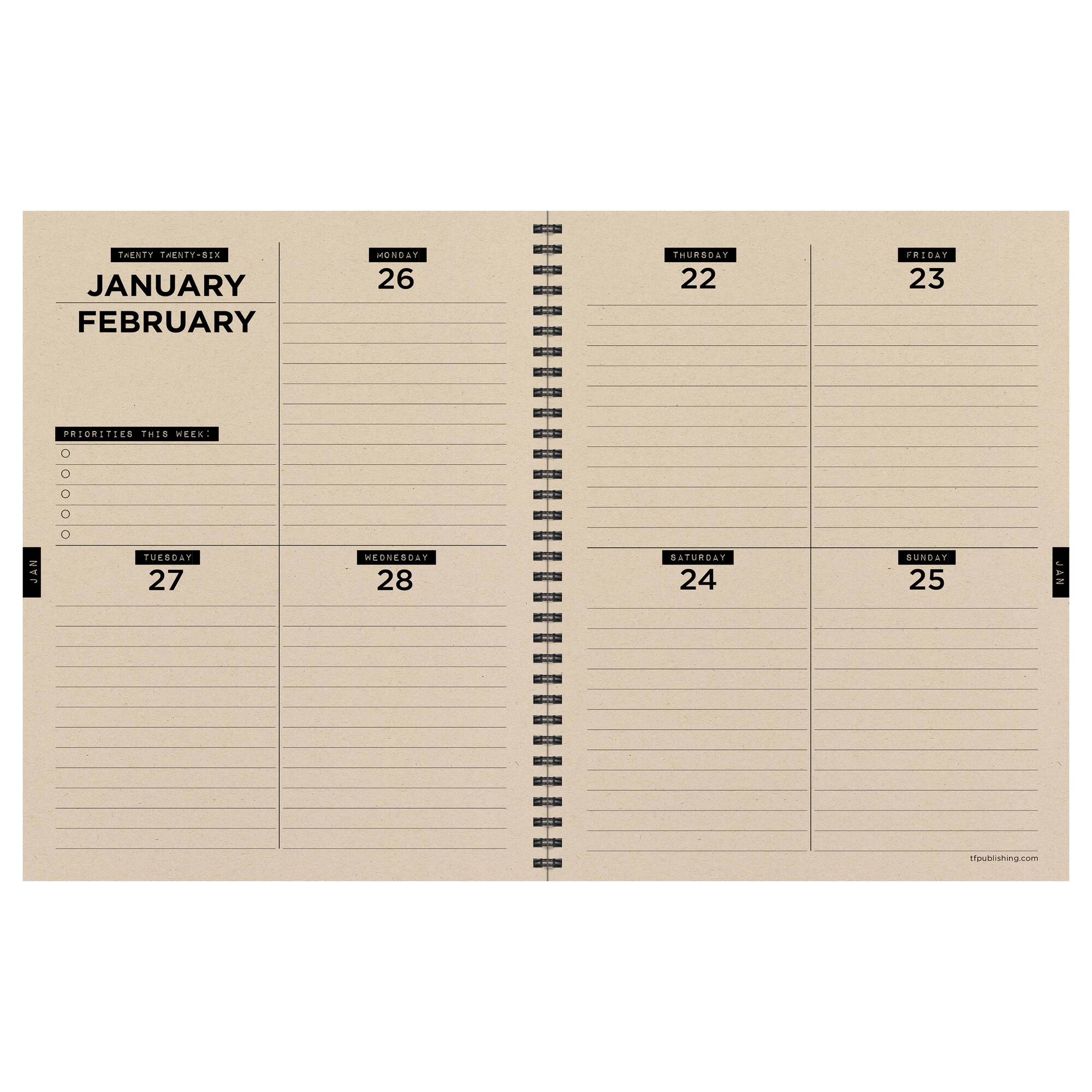 TF Publishing 2025-2026 Into the Wild Large Weekly/Monthly Planner